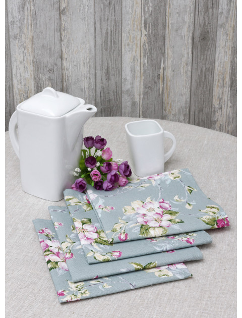 Набор салфеток Усадьба Яблоня lmslf-0000624 серо-голубой 40х40 см 6 шт Набор салфеток Усадьба Яблоня lmslf-0000624 серо-голубой 40х40 см 6 шт