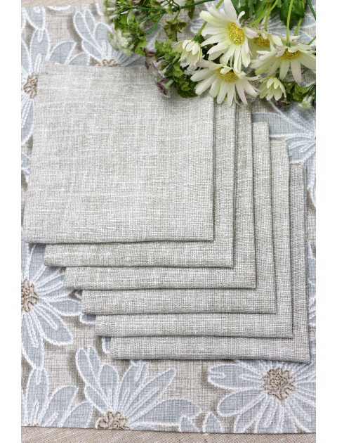 Набор салфеток Усадьба однотонная lmslf-0000629 серый 40х40 см 6 шт