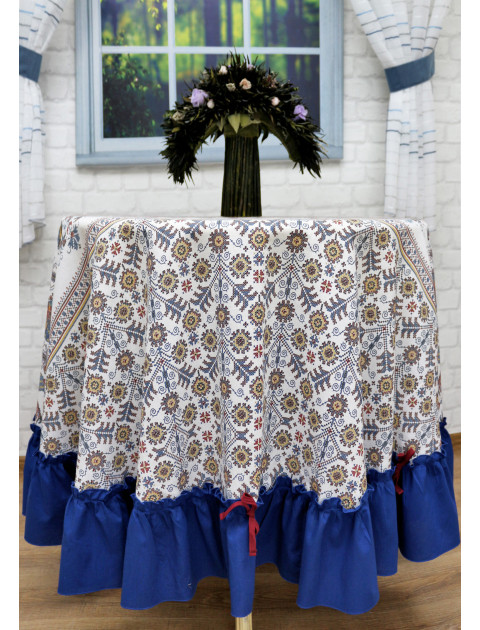 Скатерть "Петухи", синий Скатерть "Петухи", синий