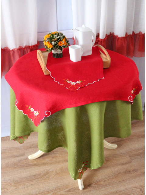 Скатерть "Весна", красный