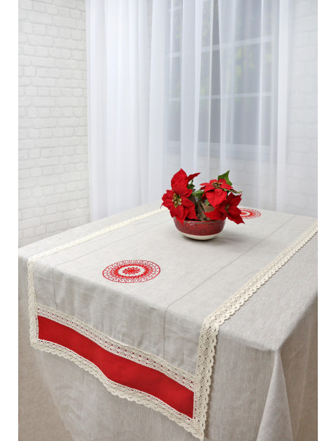 Дорожка "Солнце", серо-красный