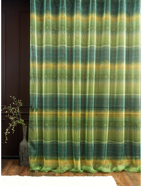 Тюль Микровуаль Pirint Organzav1010 зеленый горчичный