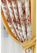 Комплект штор "Scarlett" Dimaut 9222  v 11c  белый, розовый, желтый