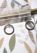 Комплект из двух тюлей Ивушка бежевый зеленый