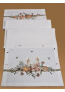 Дорожка декоративная Свечи хлопок белый Дорожка декоративная Свечи хлопок белый