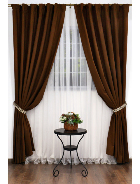 Комплект штор Serenata bruno, коричневый