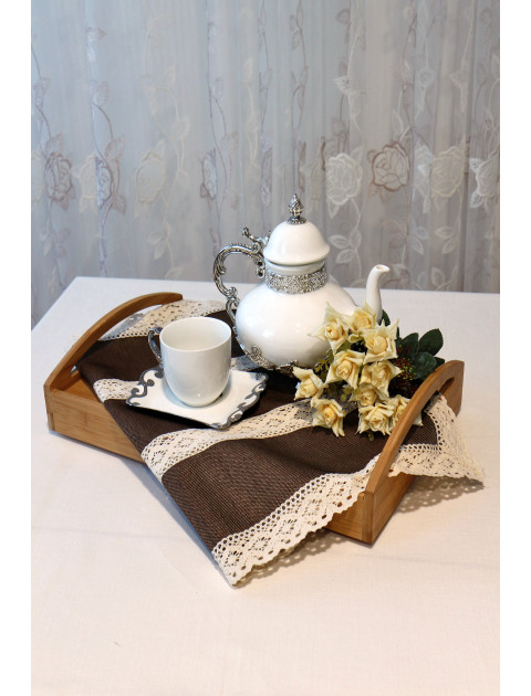 Салфетка, коричневый