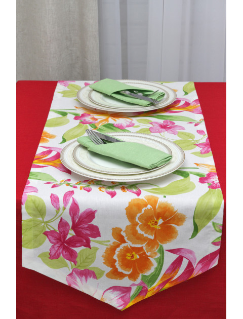 Дорожка "Яркие цветы", розовый