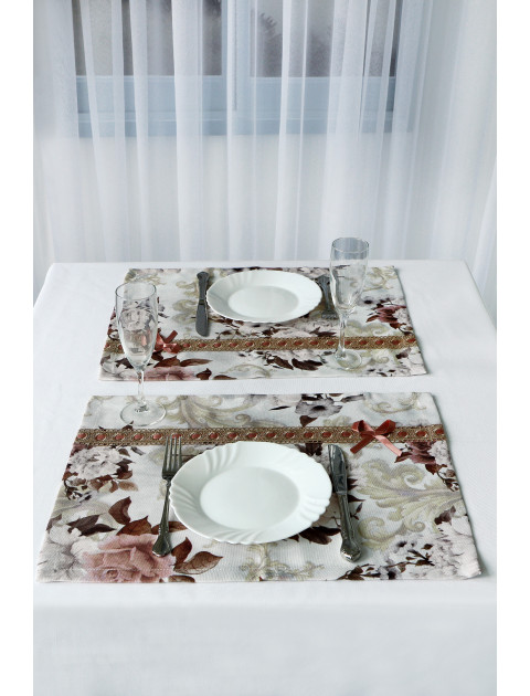 Ланчмат бежево-сиреневый темно-розовый Ланчмат бежево-сиреневый темно-розовый