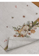 Дорожка декоративная Конверт лен серо-бежевый