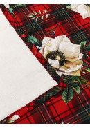 Плед-покрывало Шотландка габардин красный зеленый белый