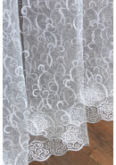 Тюль сетка-вышивка 9006v63 белый серебристый