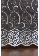 Тюль сетка-вышивка 9006v63 белый серебристый