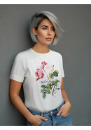 Футболка с принтом Bella Rosa теплый белый