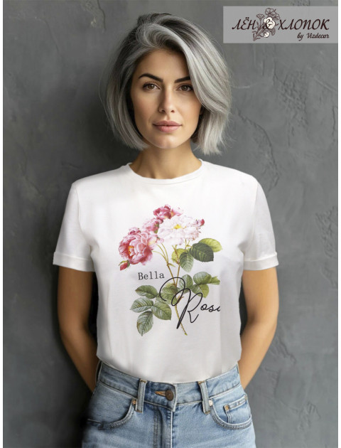 Футболка с принтом Bella Rosa теплый белый