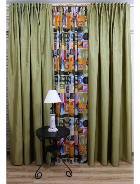 Штора "Тафта" 1500-zz оливковый