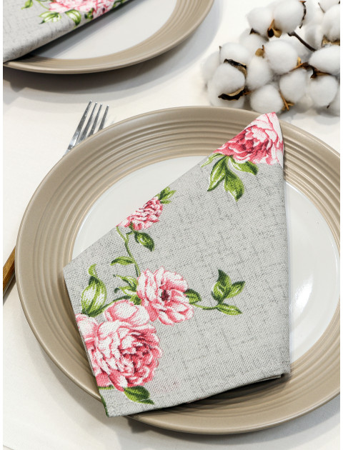 Набор салфеток Усадьба Версальские сады серый розовый зеленый