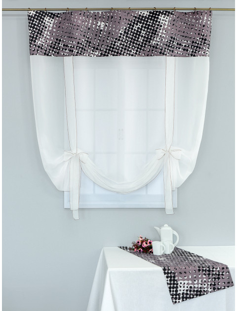 Тюль экран Космос черный серо-фиолетовый