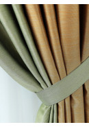 Комплект штор Darama комбинированные 3440z песочный зеленый