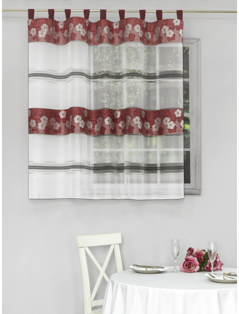 Тюль экран Fresh на петлях белый черный бордовый