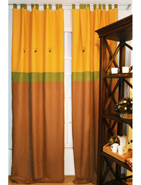 Комплект штор Олива-2 2097(2) горчично-коричневый