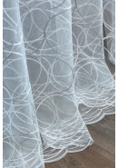Тюль сетка-вышивка 14132v2638 белый серебристый