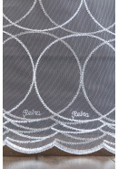 Тюль сетка-вышивка 14132v2638 белый серебристый