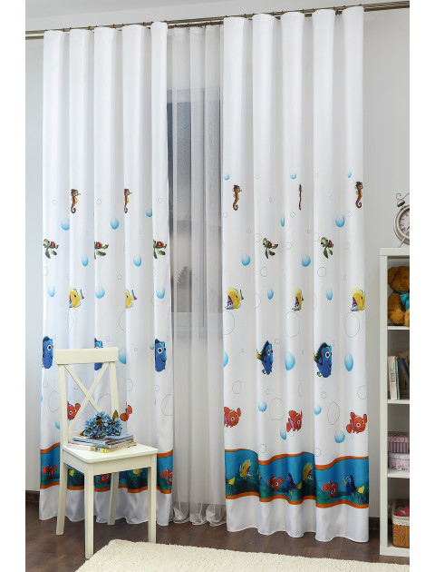 Комплект штор Nemo 23537v1801 белый синий