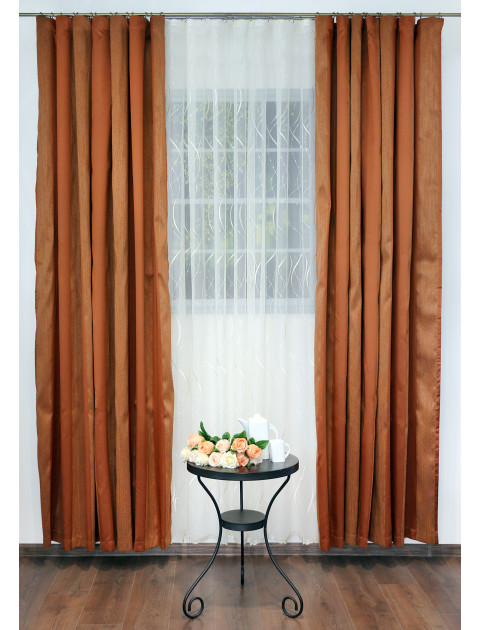 Комплект штор Toffee, рыже-коричневый