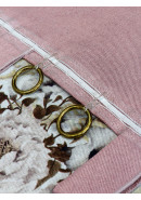 Комплект штор Английский сад 2104 белый коричневый розовый