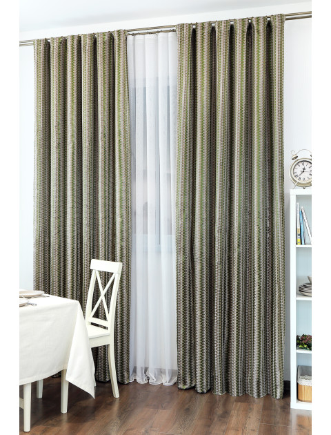 Комплект штор Золотой гобелен бежевый зеленый