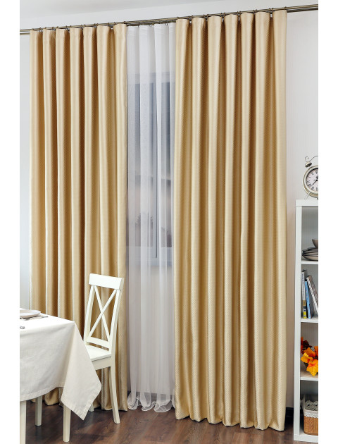 Комплект штор Alora 1690v4 бежево-золотой