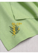 Набор салфеток Нежность мимозы хлопок зеленый