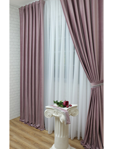 Комплект штор "Анжелика" 3102v133 розовый пастельный