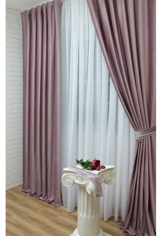 Комплект штор "Анжелика" 3102v133 розовый пастельный