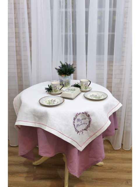 Наскатертник "Flowers of provance", 58528 белый