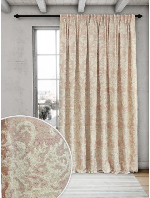 Штора занавес Prize vanelly ME078v31 молочный розовый