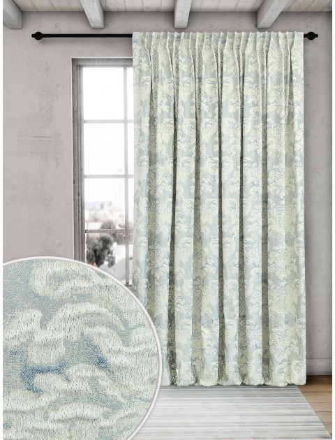 Штора занавес Prize vanelly ME078v30 молочный бирюзовый