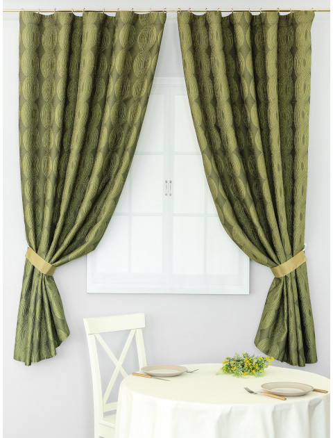 Комплект штор Дарама крэш 55603v110 зеленый