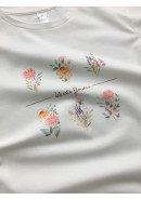 Футболка с принтом delicate flowers теплый белый