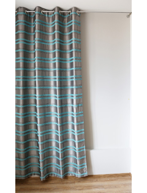 Штора "Дарама" 3437v102 серобирюзовый,  люверсах