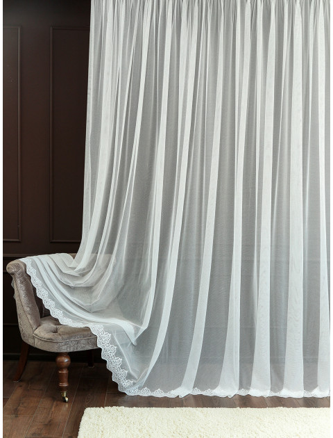 Тюль сетка Жаккард KD3053v600 молочный