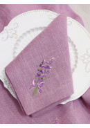 Набор салфеток с вышивкой Лаванда лен сиреневый