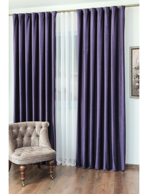 Комплект штор из бархата 510v6 фиолетовый