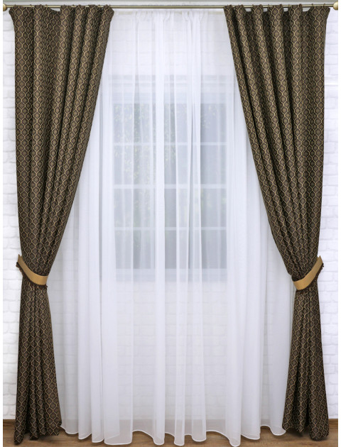 Комплект штор Дилара GL1699v9 коричневый