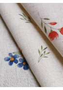 Скатерть Sweet flowers полулен бежевый зеленый Скатерть Sweet flowers полулен бежевый зеленый