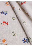 Скатерть Sweet flowers полулен бежевый зеленый Скатерть Sweet flowers полулен бежевый зеленый