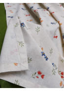 Скатерть Sweet flowers полулен бежевый зеленый Скатерть Sweet flowers полулен бежевый зеленый