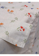 Скатерть Sweet flowers полулен бежевый зеленый Скатерть Sweet flowers полулен бежевый зеленый