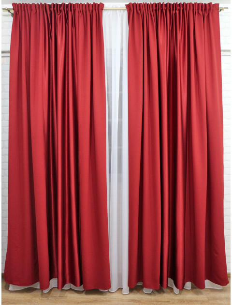 Комплект штор "Адель-2" бордовые
